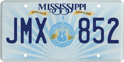 MS license plate JMX852