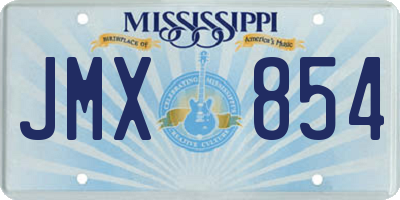 MS license plate JMX854