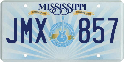 MS license plate JMX857