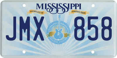 MS license plate JMX858