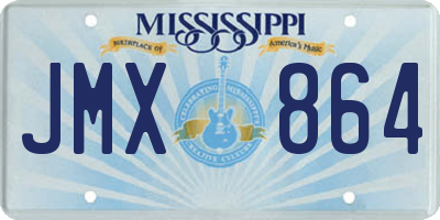 MS license plate JMX864