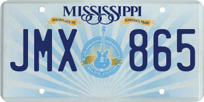 MS license plate JMX865