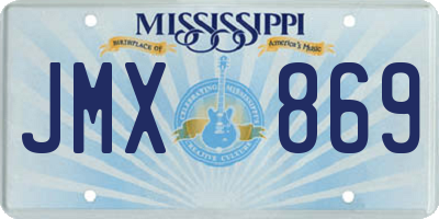 MS license plate JMX869