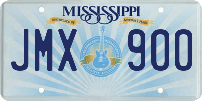 MS license plate JMX900