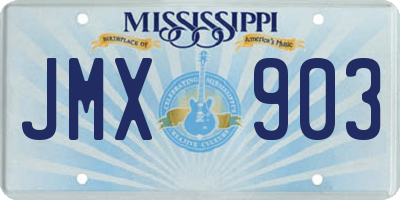 MS license plate JMX903