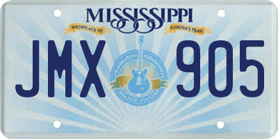 MS license plate JMX905