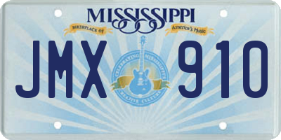 MS license plate JMX910