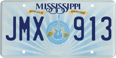 MS license plate JMX913