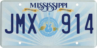 MS license plate JMX914