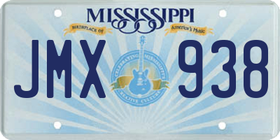MS license plate JMX938