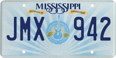 MS license plate JMX942