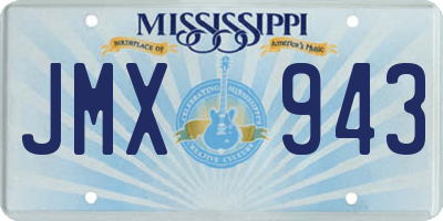 MS license plate JMX943