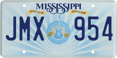 MS license plate JMX954