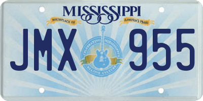 MS license plate JMX955