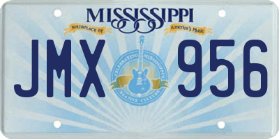 MS license plate JMX956