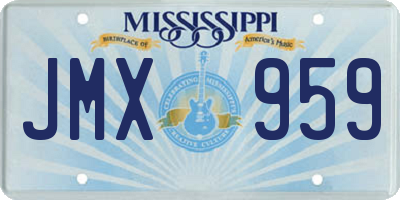 MS license plate JMX959