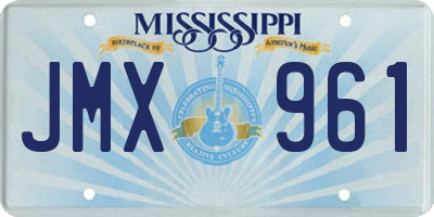 MS license plate JMX961