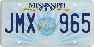 MS license plate JMX965