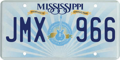 MS license plate JMX966