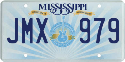 MS license plate JMX979