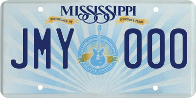 MS license plate JMY000