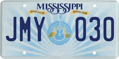 MS license plate JMY030