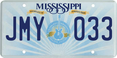 MS license plate JMY033