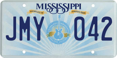 MS license plate JMY042