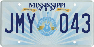 MS license plate JMY043