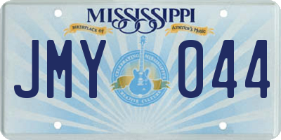 MS license plate JMY044