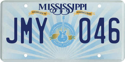 MS license plate JMY046