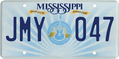 MS license plate JMY047