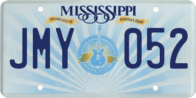 MS license plate JMY052