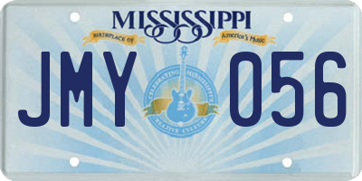 MS license plate JMY056