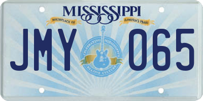 MS license plate JMY065