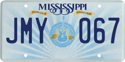 MS license plate JMY067