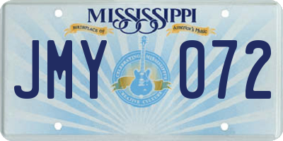 MS license plate JMY072