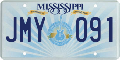 MS license plate JMY091