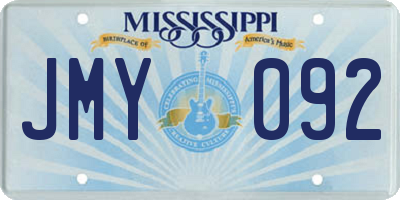 MS license plate JMY092