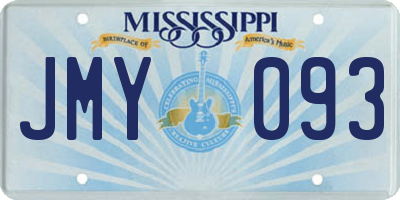 MS license plate JMY093