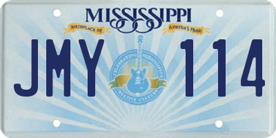 MS license plate JMY114