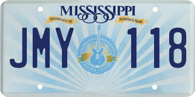MS license plate JMY118