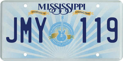 MS license plate JMY119