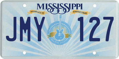 MS license plate JMY127