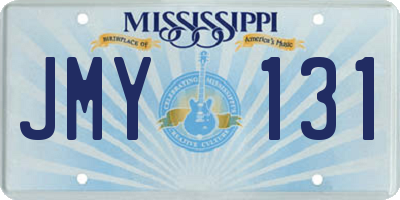 MS license plate JMY131