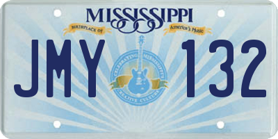MS license plate JMY132
