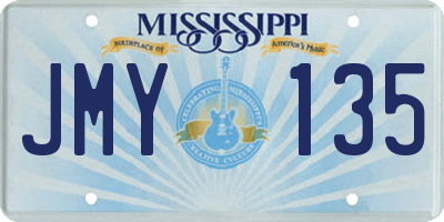 MS license plate JMY135