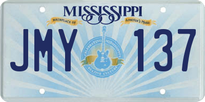 MS license plate JMY137