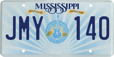 MS license plate JMY140