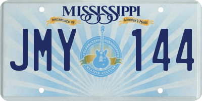MS license plate JMY144